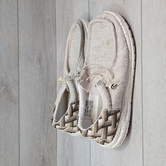 Hey Dude Mens Wally Funk Aztec Beige Loafer Slip on shoes sz 13 - Picture 2 of 12